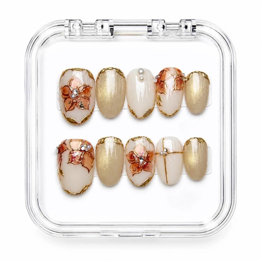 Press-on Nails Wholesale $11.90 Amber Luxe Quartz by Yabe Vietnam