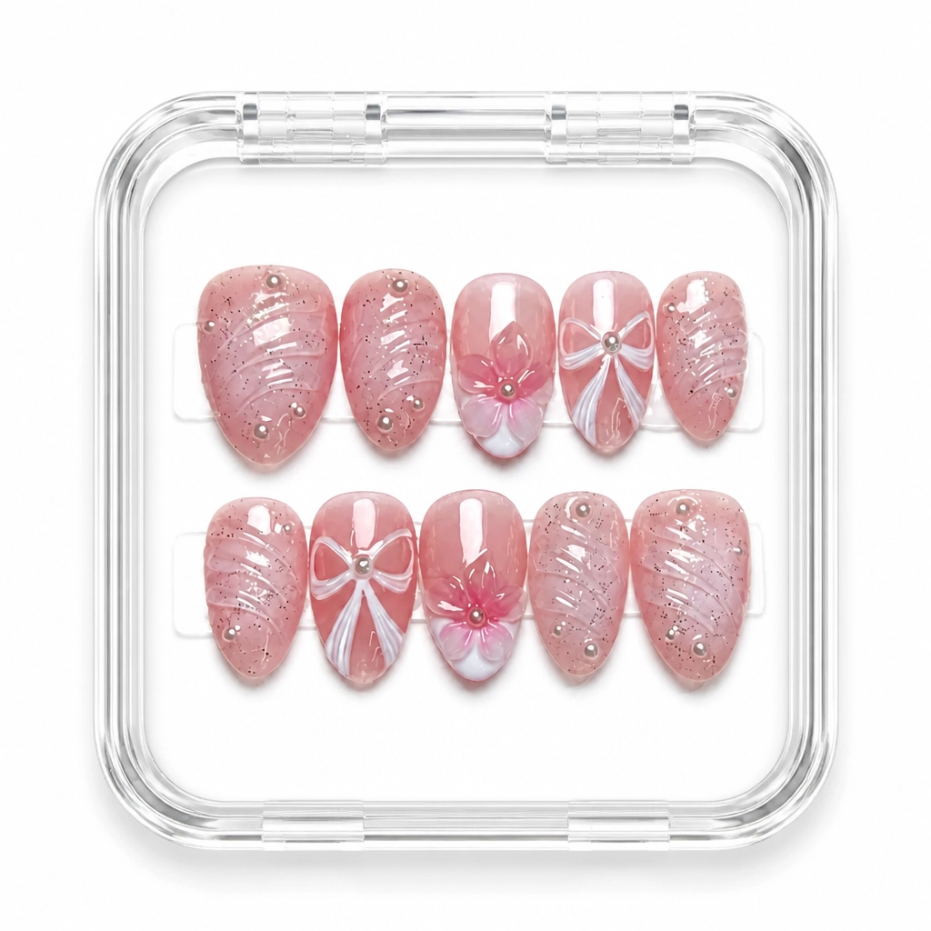 Press-on Nails Wholesale $11.90 Dusty Rose Glam by Yabe Vietnam