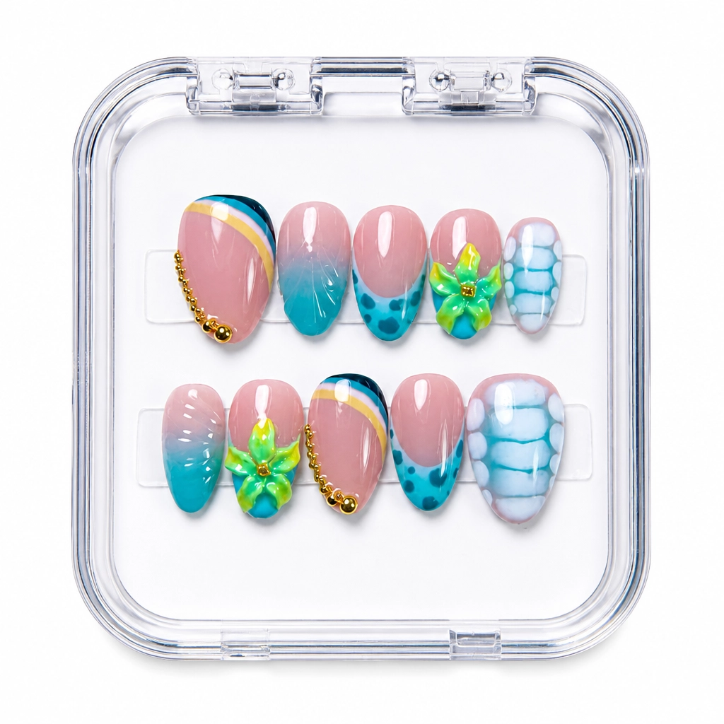 Press-on Nails Wholesale $11.90 Tropical Glamour by Yabe Vietnam