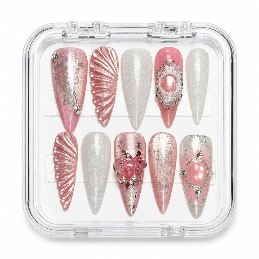 Press-on Nails Wholesale $11.90 Crystalline Wings by Yabe Vietnam