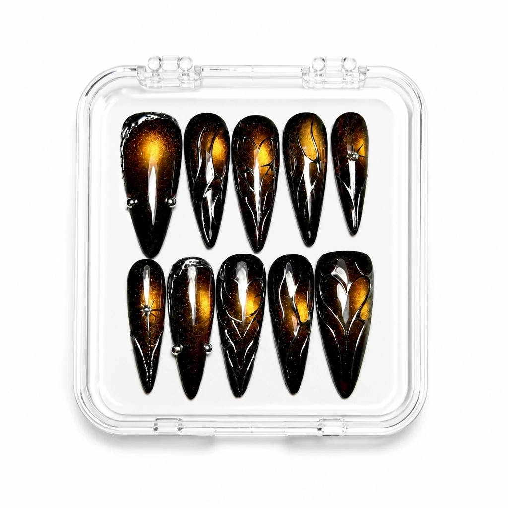 Press-on Nails Wholesale $11.90 Obsidian Radiance by Yabe Vietnam