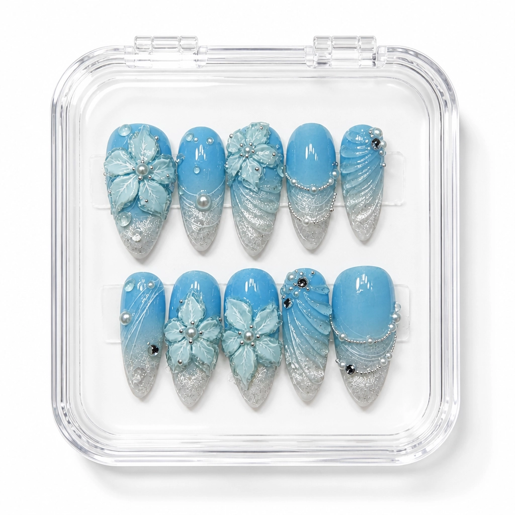 Press-on Nails Wholesale $11.90 Crystalline Elegance by Yabe Vietnam