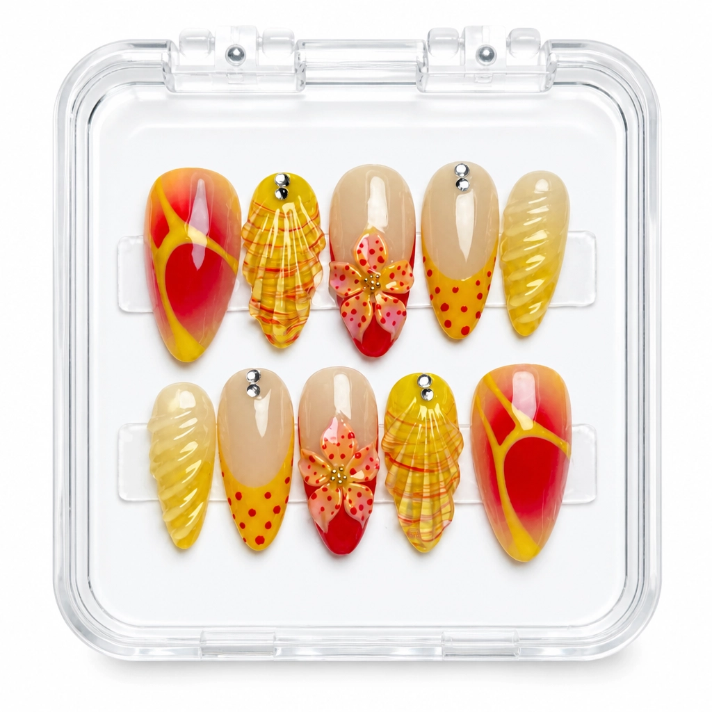 Press-on Nails Wholesale $11.90 Sunset Chic by Yabe Vietnam