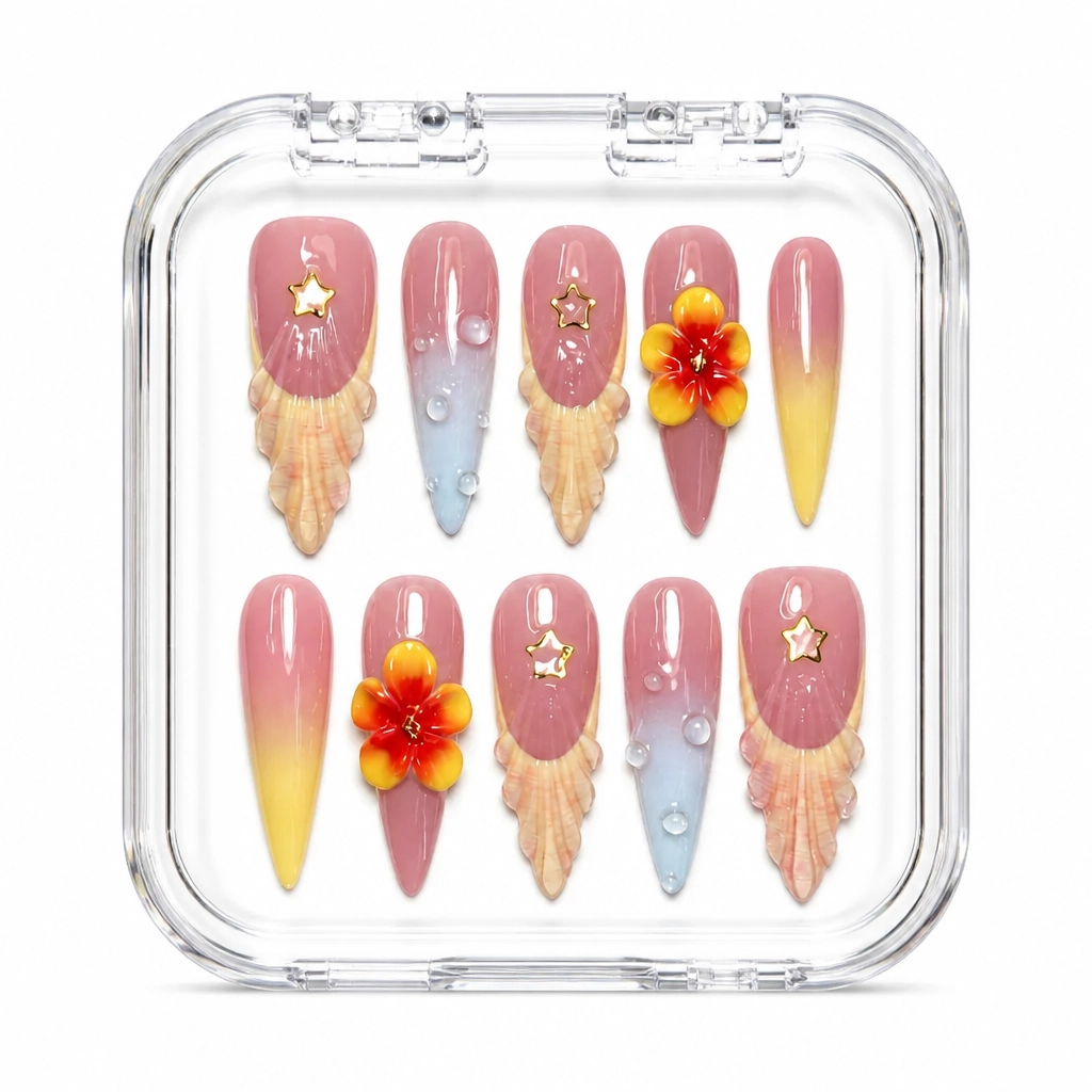 Press-on Nails Wholesale $11.90 Gelato Bloom by Yabe Vietnam