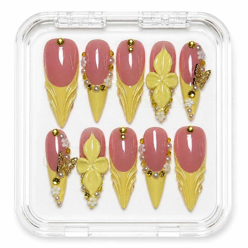Press-on Nails Wholesale $11.90 Velvet Gilded Elegance by Yabe Vietnam