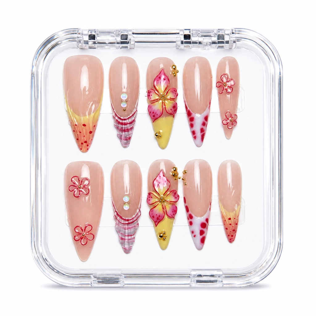 Press-on Nails Wholesale $11.90 Rosé Plaid Luxe by Yabe Vietnam