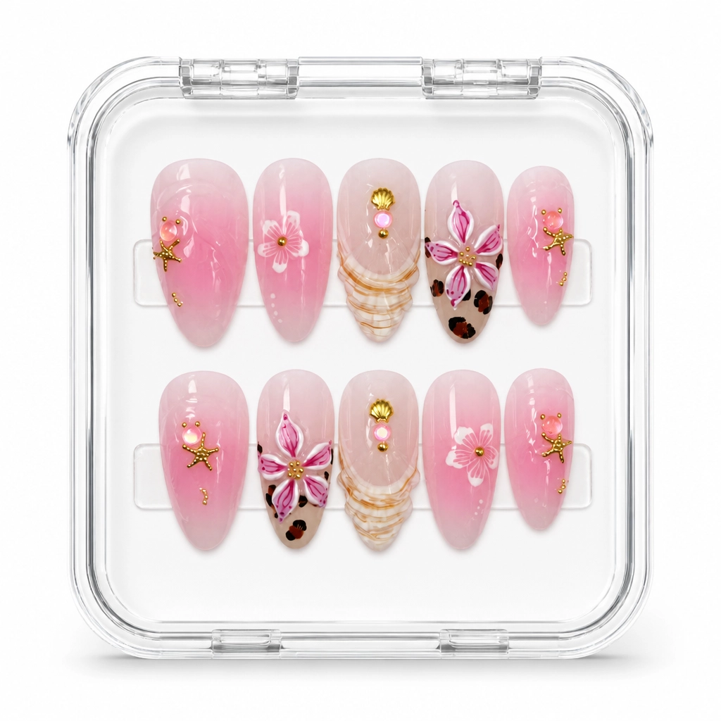 Press-on Nails Wholesale $11.90 Blooming Elegance by Yabe Vietnam