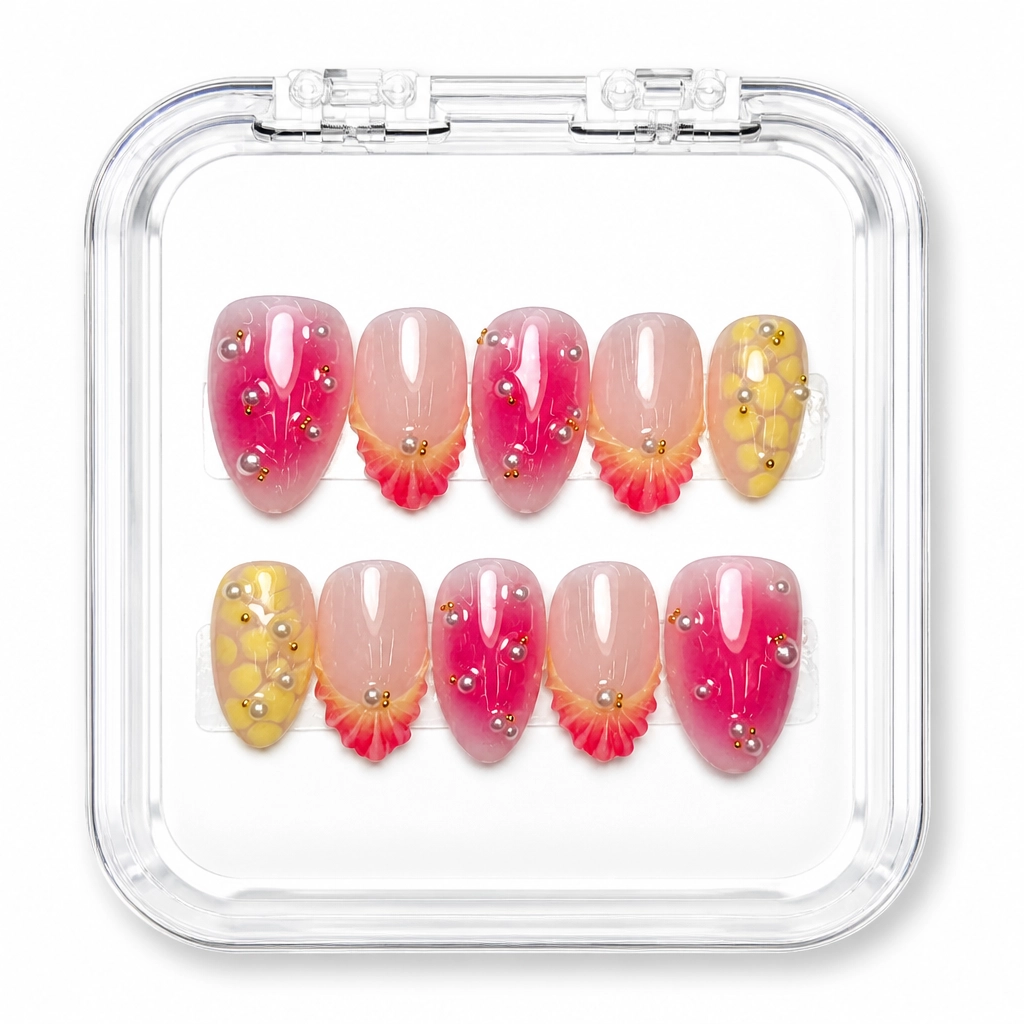 Press-on Nails Wholesale $11.90 Poppy Glamour by Yabe Vietnam
