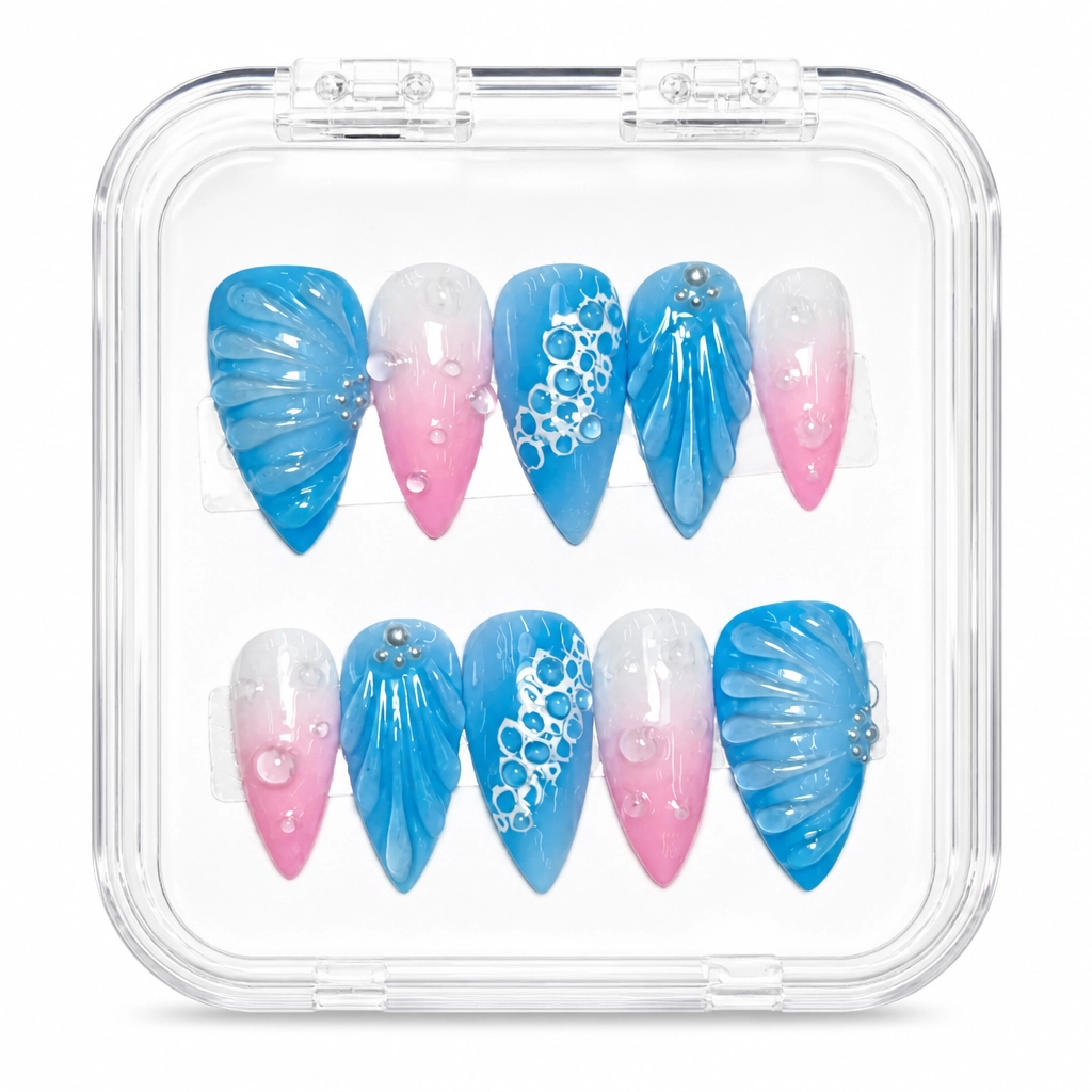 Press-on Nails Wholesale $11.90 Ocean Reverie by Yabe Vietnam