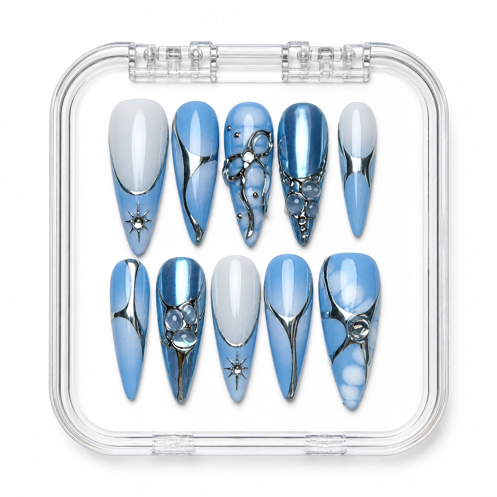Press-on Nails Wholesale $11.90 Arctic Shimmer by Yabe Vietnam