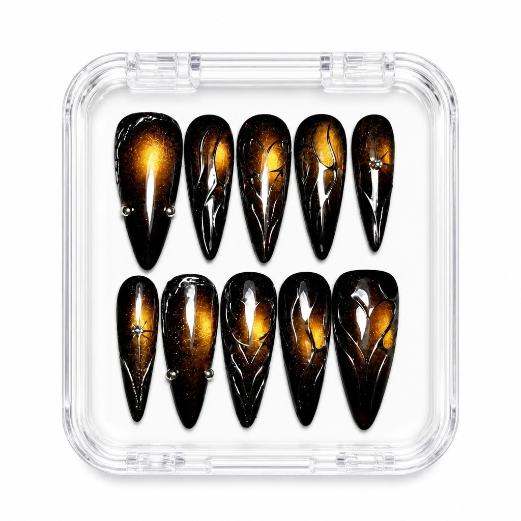 Press-on Nails Wholesale $11.90 Midnight Aurora by Yabe Vietnam