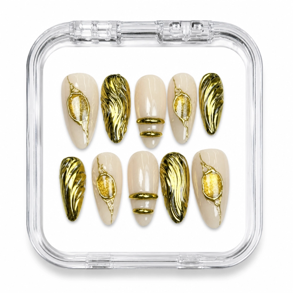 Press-on Nails Wholesale $11.90 Gilded Mirage by Yabe Vietnam