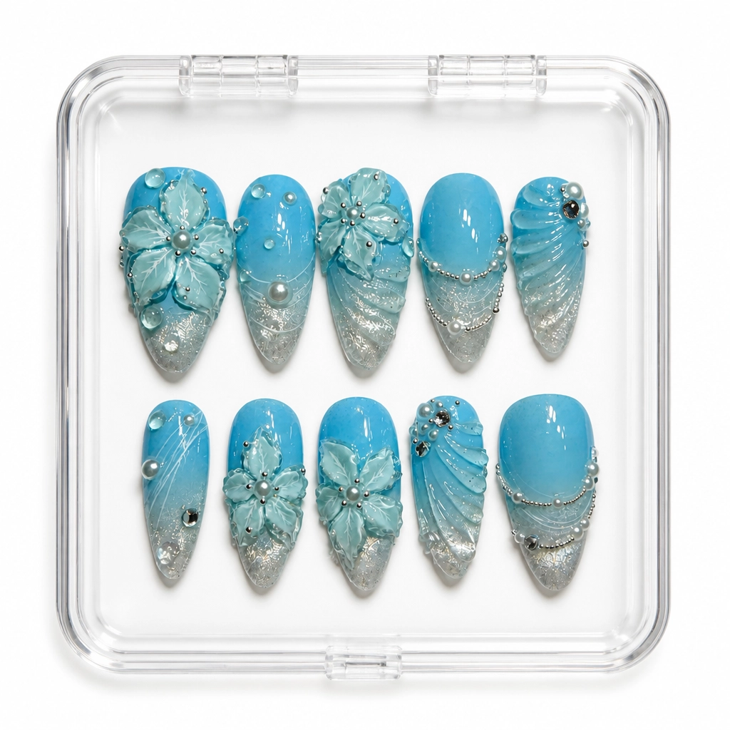 Press-on Nails Wholesale $11.90 Crystalline Serenity by Yabe Vietnam
