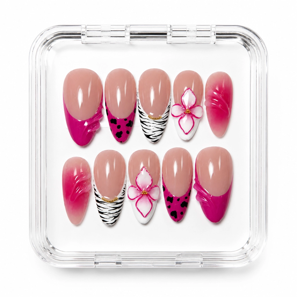 Press-on Nails Wholesale $11.90 Wildflower Elegance by Yabe Vietnam