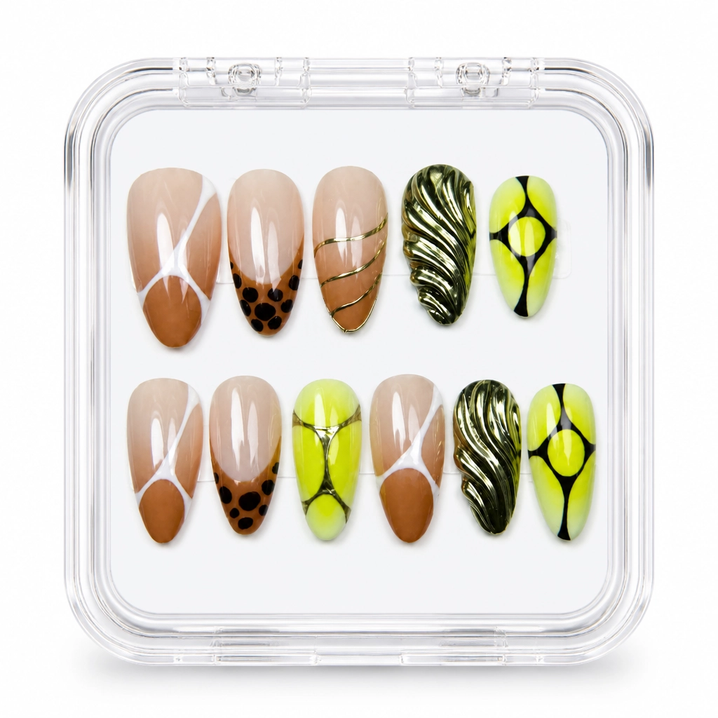 Press-on Nails Wholesale $11.90 Lime Luxe Ombre by Yabe Vietnam