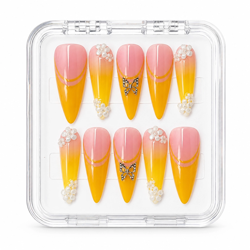 Press-on Nails Wholesale $11.90 Mauve Gilded Elegance by Yabe Vietnam