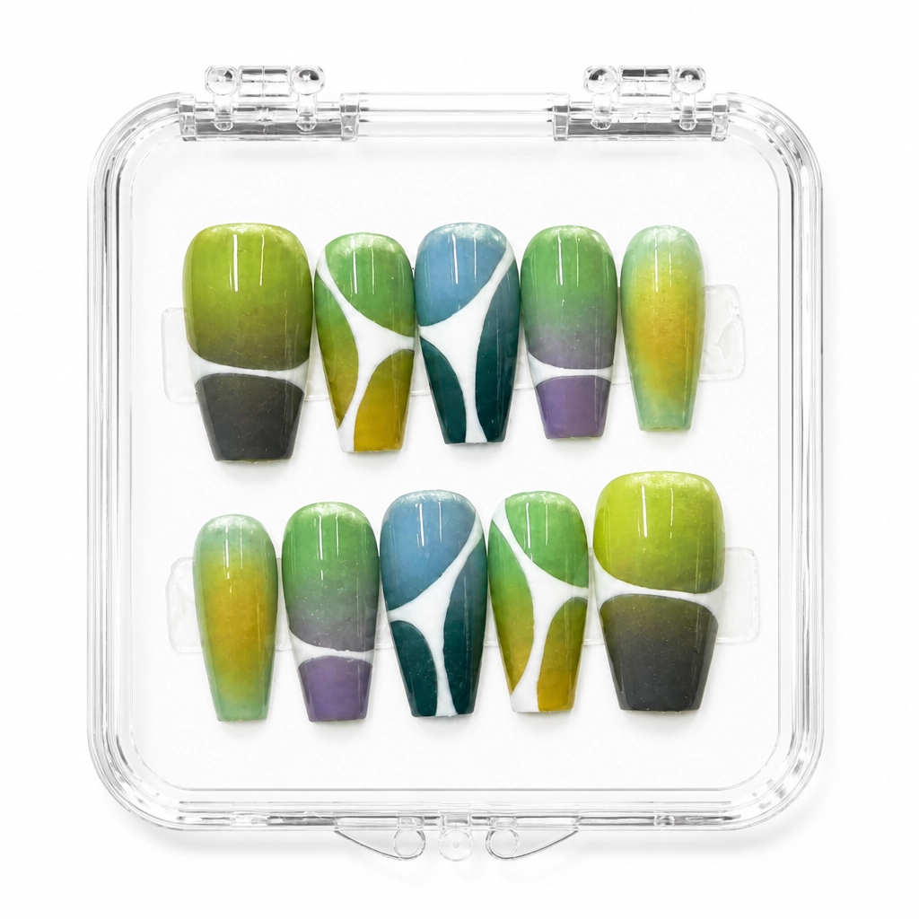 Press-on Nails Wholesale $11.90 Botanical Ombre by Yabe Vietnam