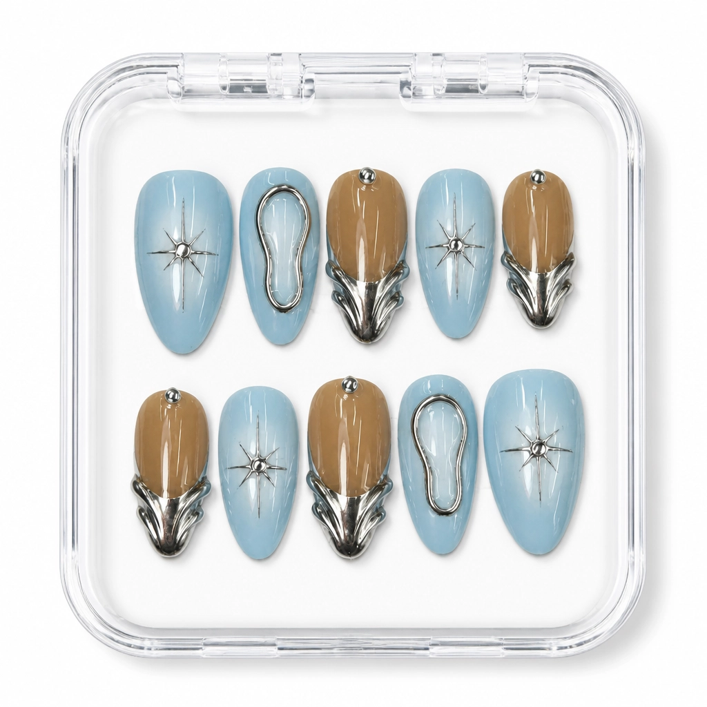 Press-on Nails Wholesale $11.90 Celestial Chrome by Yabe Vietnam