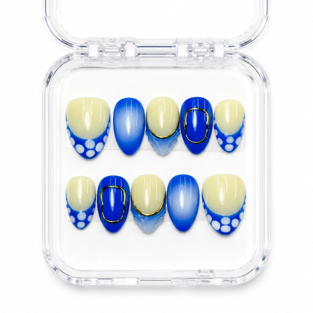Press-on Nails Wholesale $11.90 Cobalt Waves by Yabe Vietnam