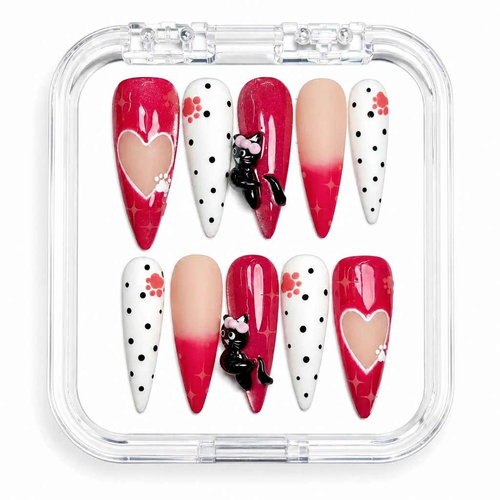 Press-on Nails Wholesale $11.90 Feline Fantasy by Yabe Vietnam