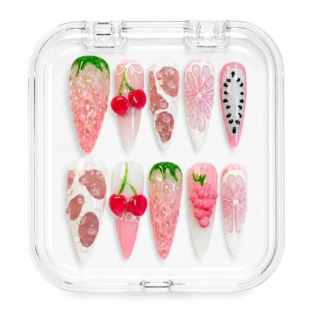 Press-on Nails Wholesale $11.90 Fruity Delight by Yabe Vietnam