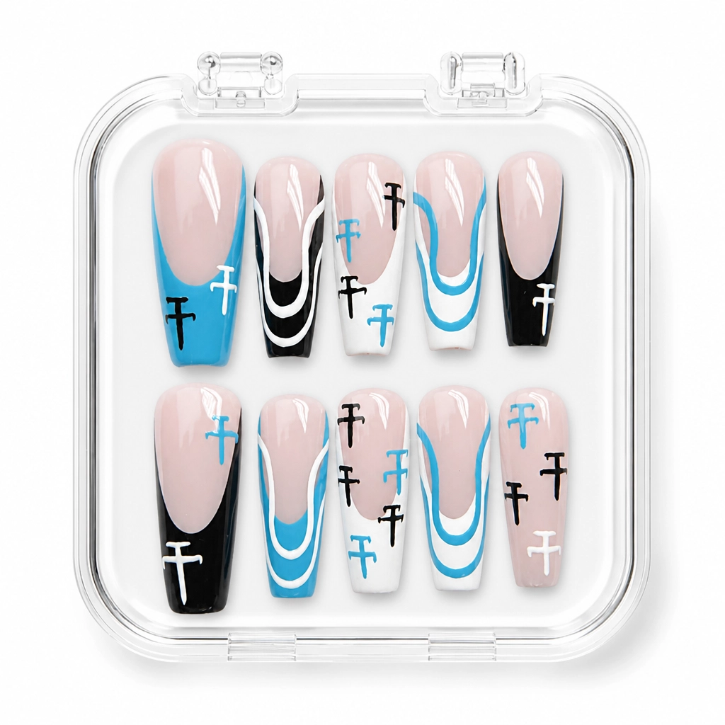 Press-on Nails Wholesale $11.90 Crossed Elegance by Yabe Vietnam
