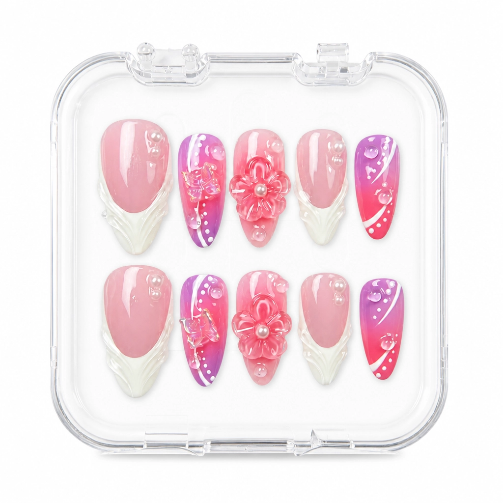 Press-on Nails Wholesale $11.90 Floral Whisper by Yabe Vietnam