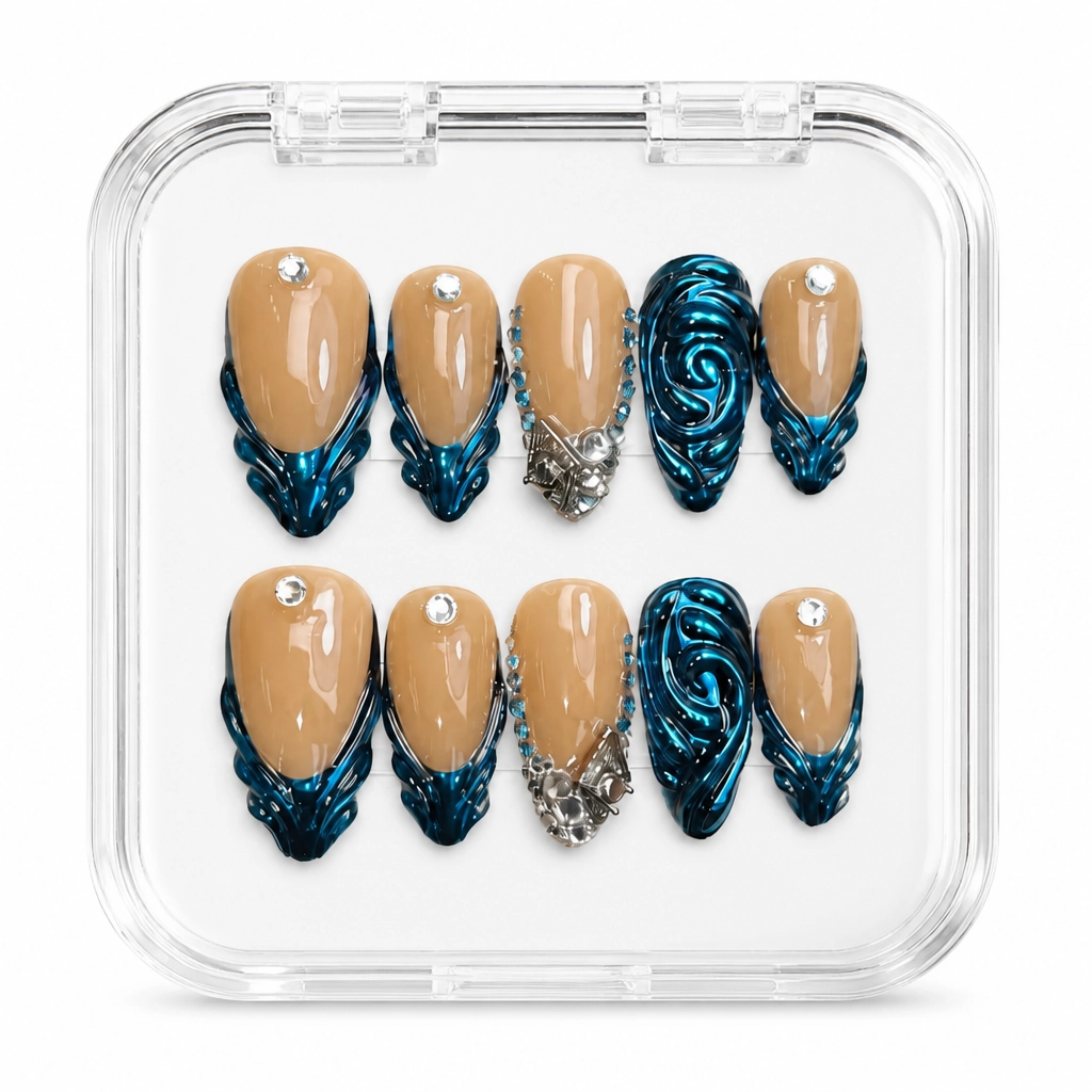 Press-on Nails Wholesale $11.90 Azure Dreamscape by Yabe Vietnam