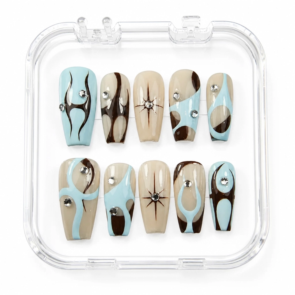 Press-on Nails Wholesale $11.90 Chocolate Swirl Dream by Yabe Vietnam