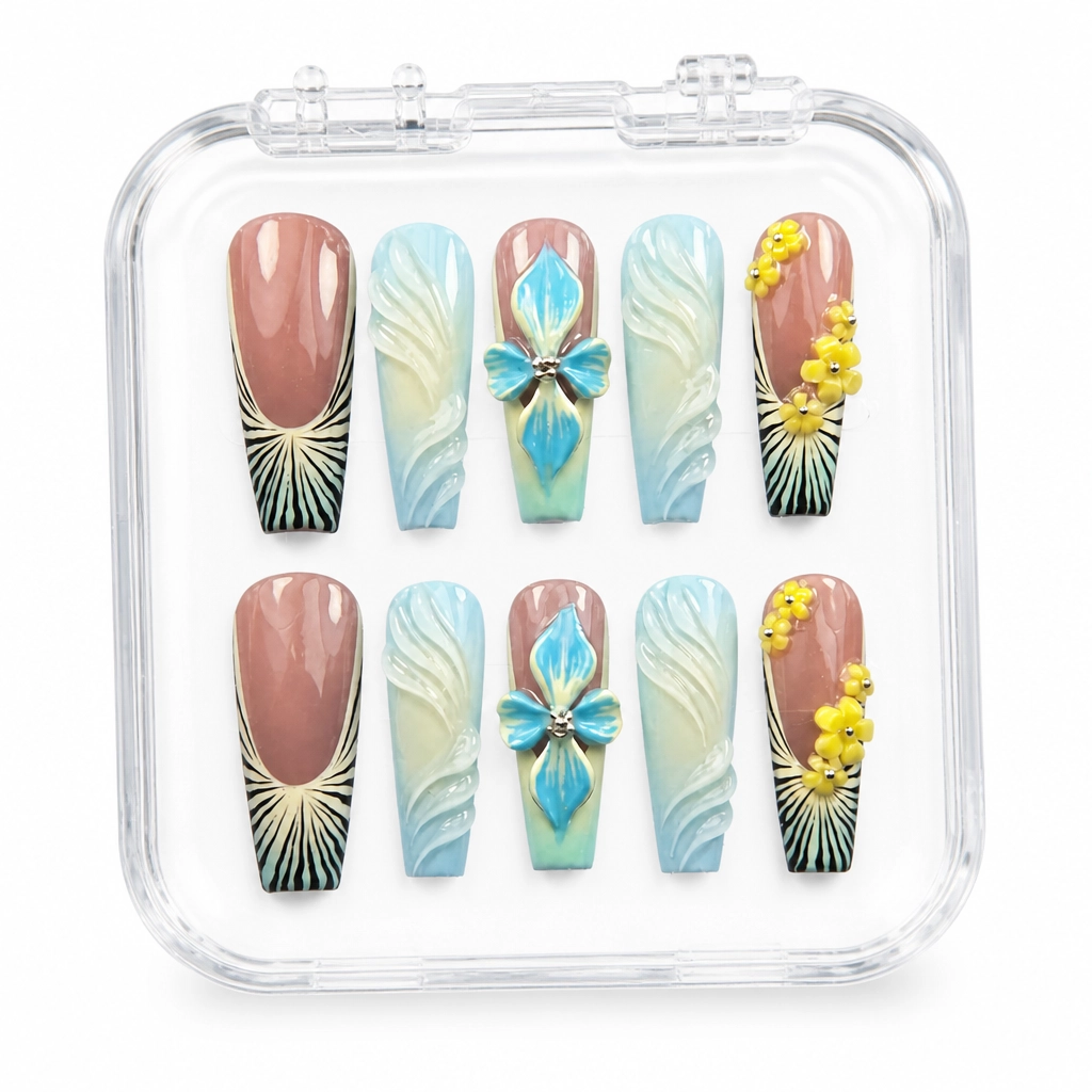 Press-on Nails Wholesale $11.90 Serene Bloom by Yabe Vietnam