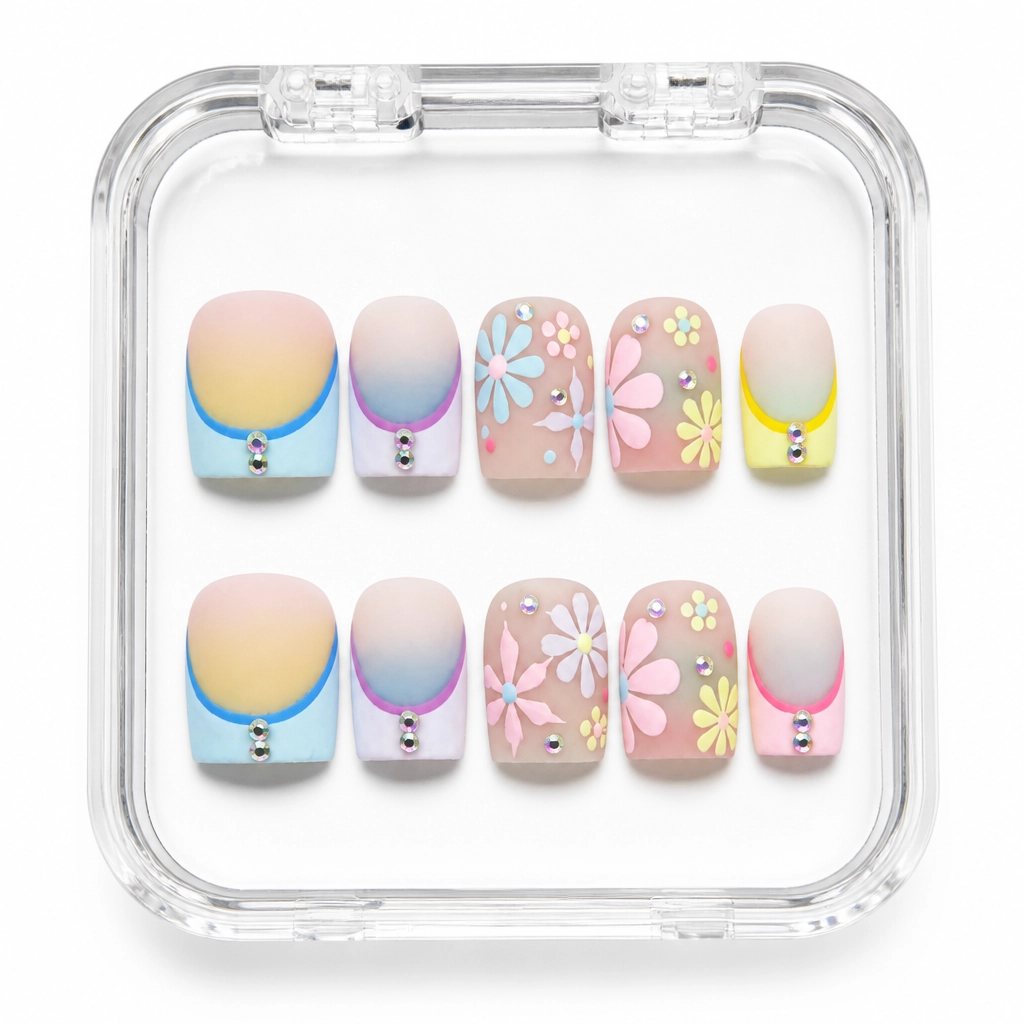 Press-on Nails Wholesale $11.90 Pastel Bloom by Yabe Vietnam