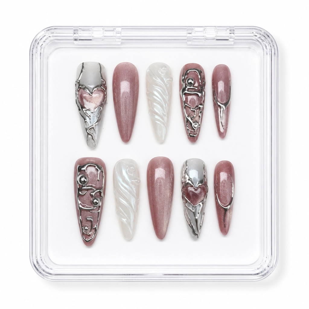 Press-on Nails Wholesale $11.90 Cyber Romance by Yabe Vietnam
