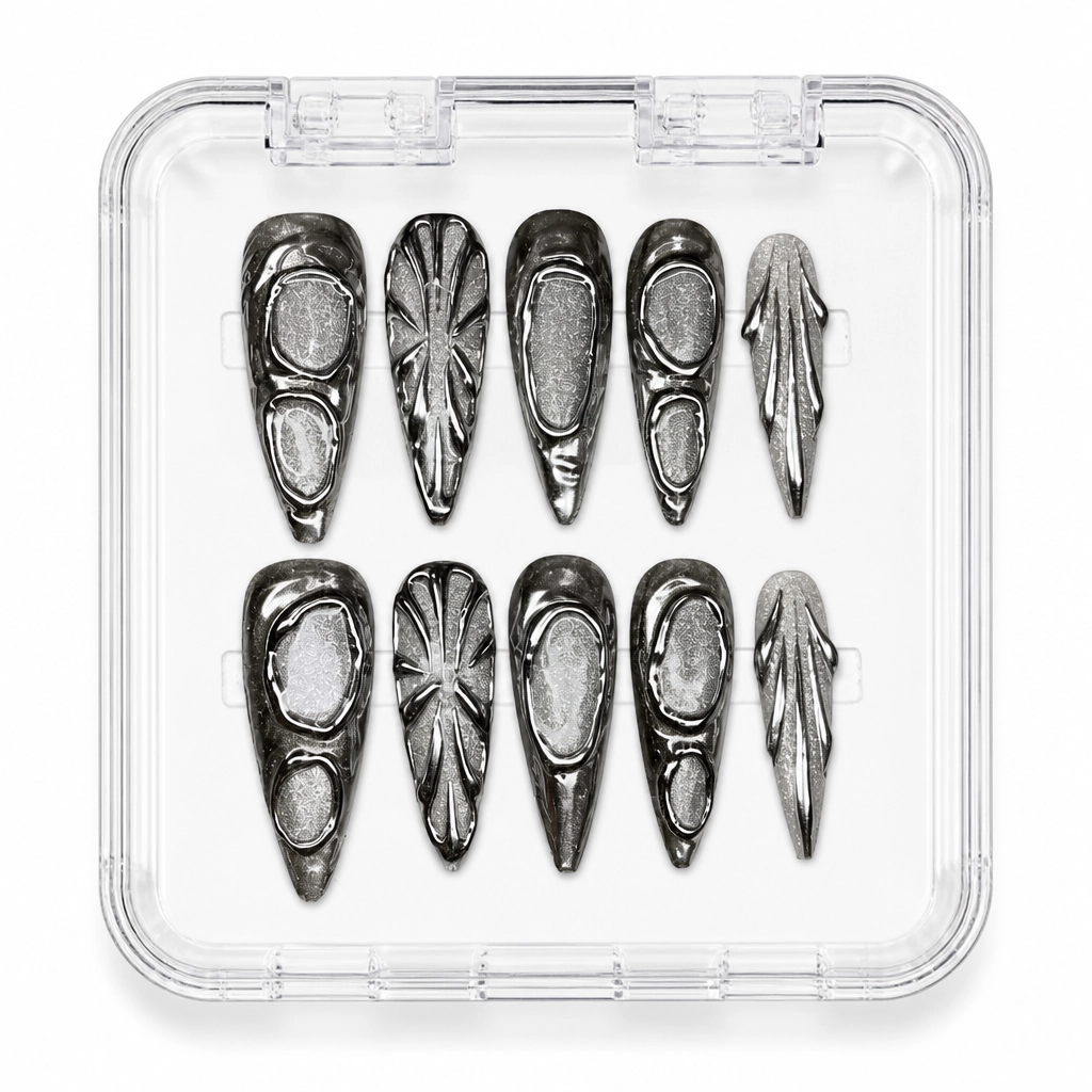 Press-on Nails Wholesale $11.90 Liquid Chrome Eclipse by Yabe Vietnam