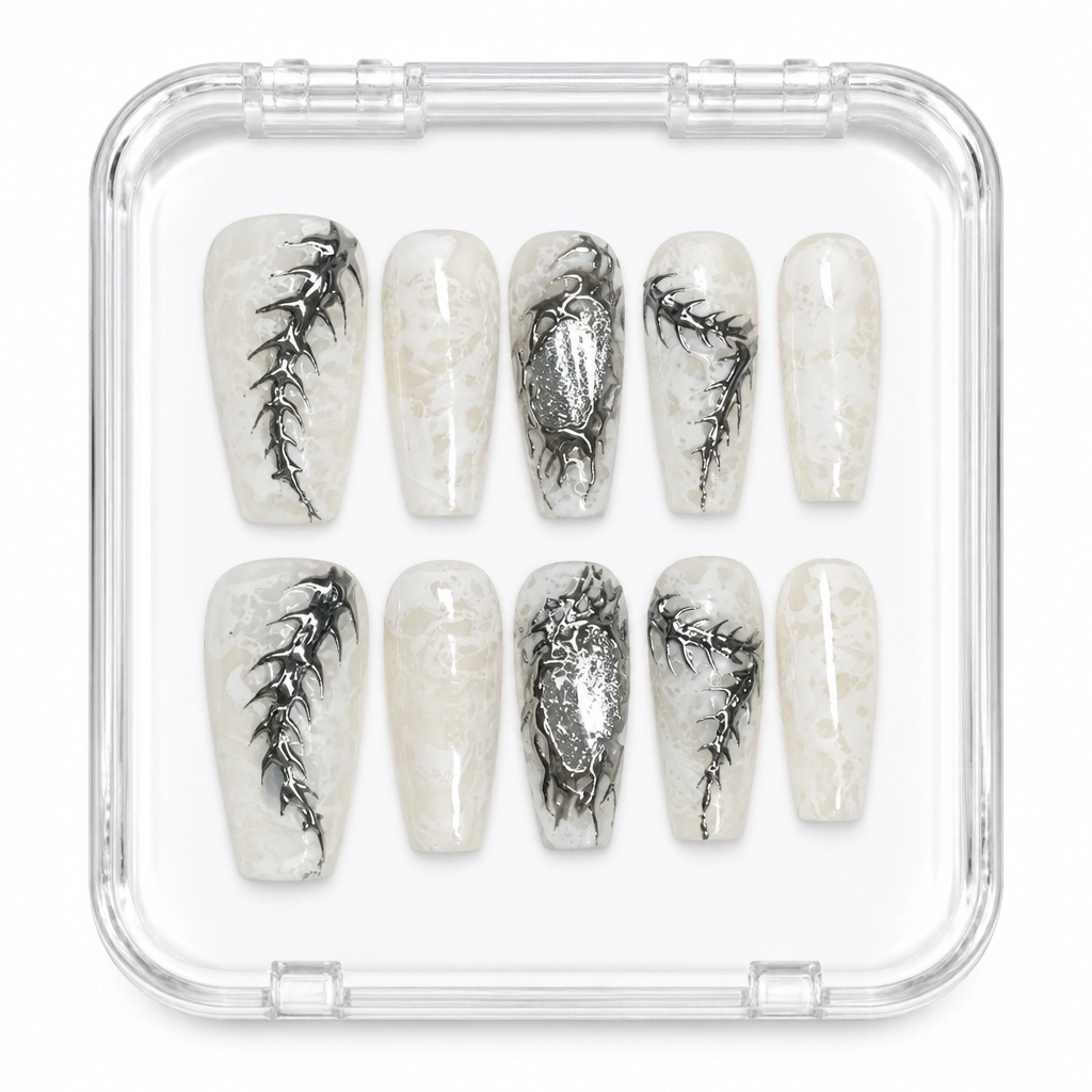 Press-on Nails Wholesale $11.90 Marble Majesty by Yabe Vietnam