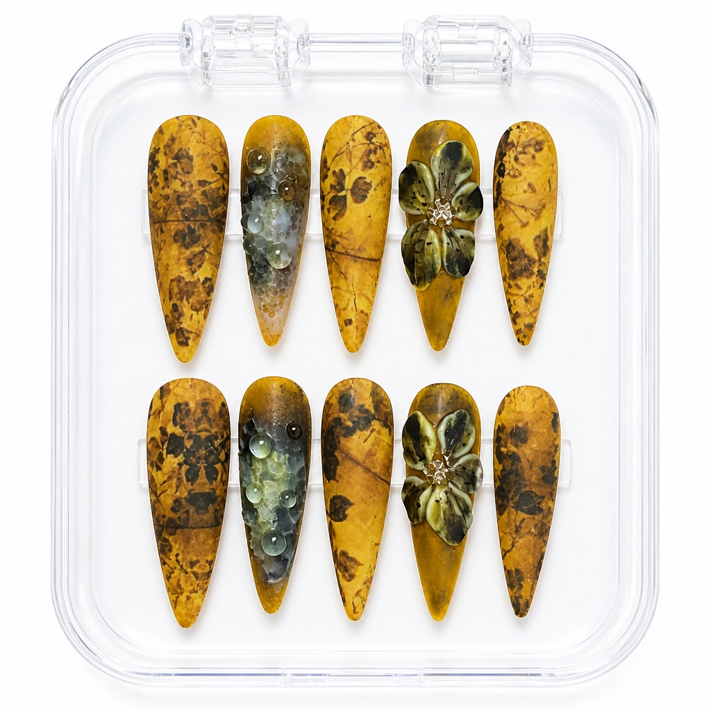 Press-on Nails Wholesale $11.90 Autumn Blossom by Yabe Vietnam