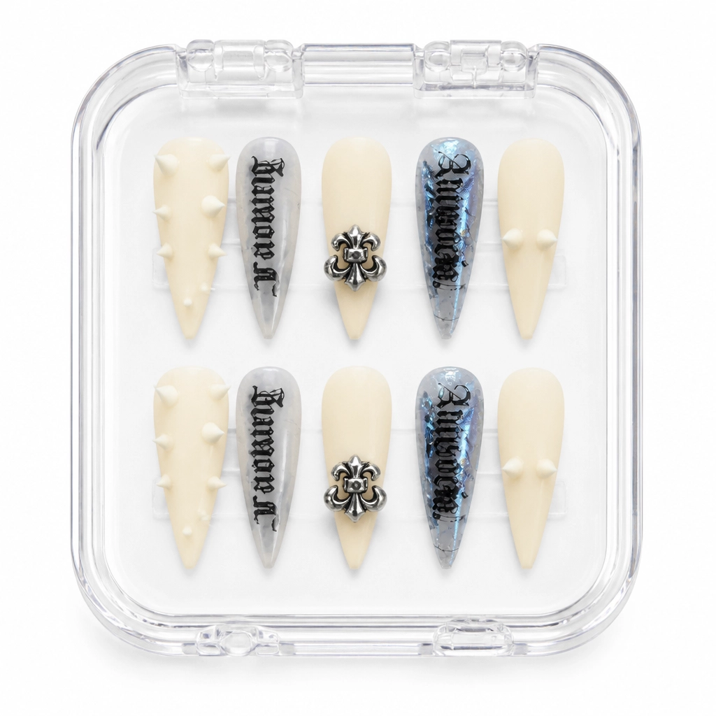 Press-on Nails Wholesale $11.90 Gothic Chrome Punk by Yabe Vietnam