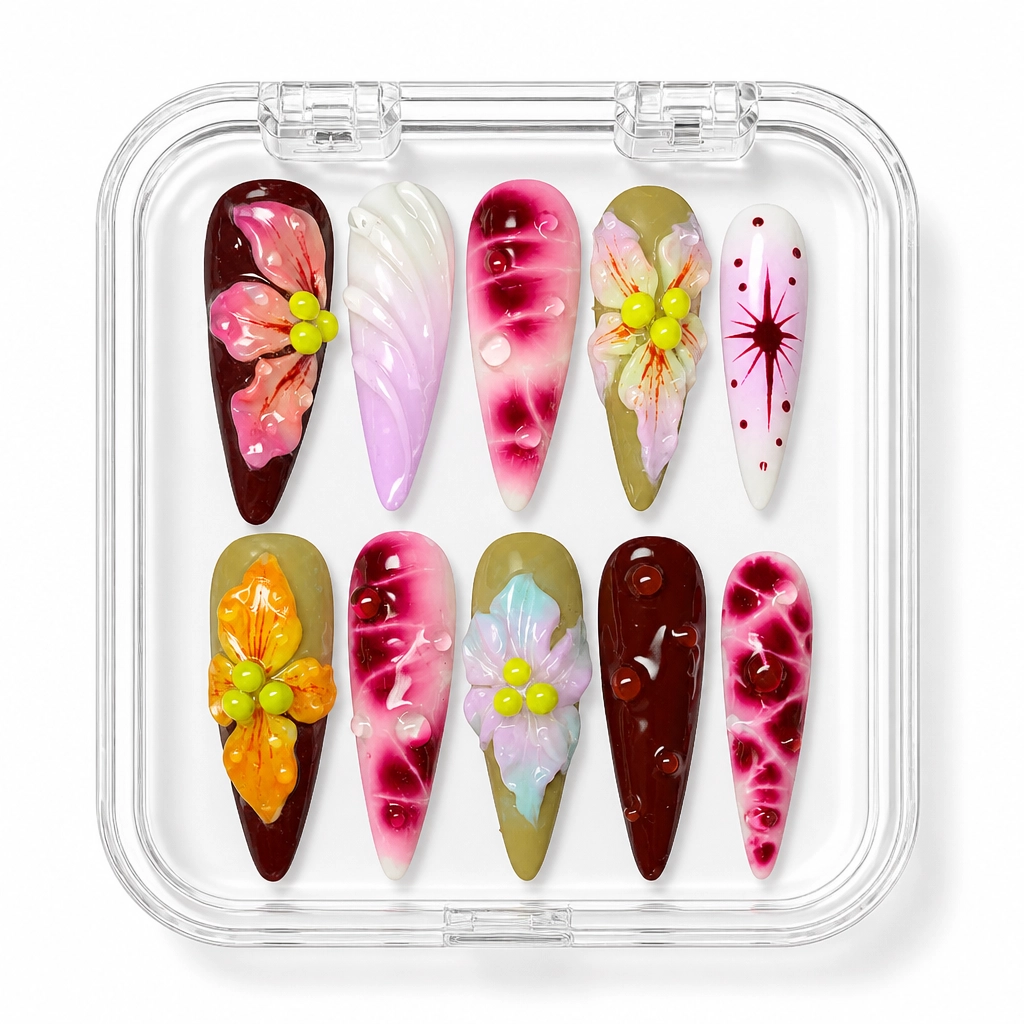 Press-on Nails Wholesale $11.90 Velvet Petal Noir by Yabe Vietnam