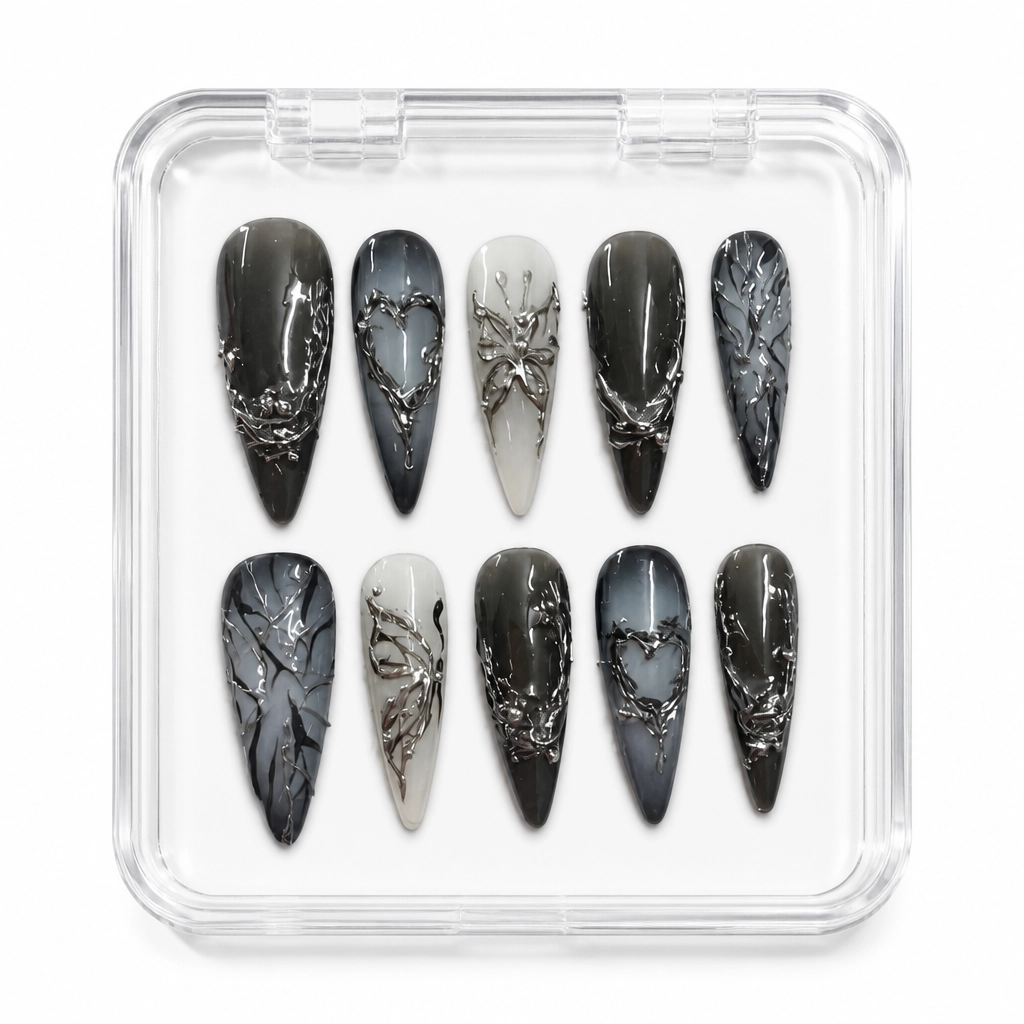 Press-on Nails Wholesale $11.90 Midnight Marble by Yabe Vietnam