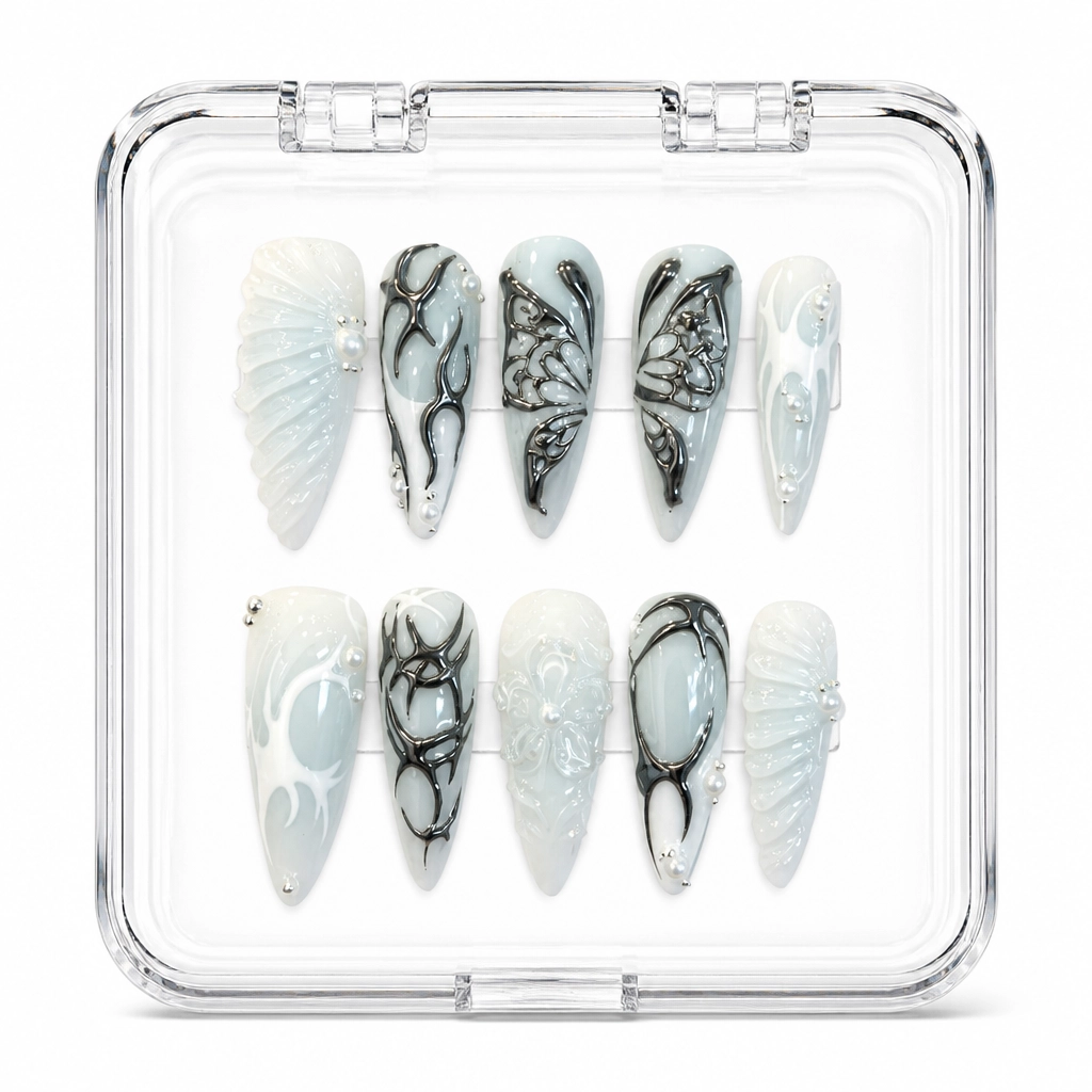 Press-on Nails Wholesale $11.90 Ethereal Marble Luxe by Yabe Vietnam