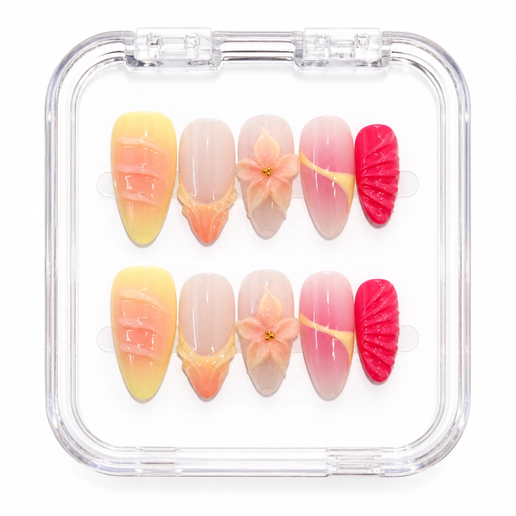 Press-on Nails Wholesale $11.90 Sunset Blush by Yabe Vietnam