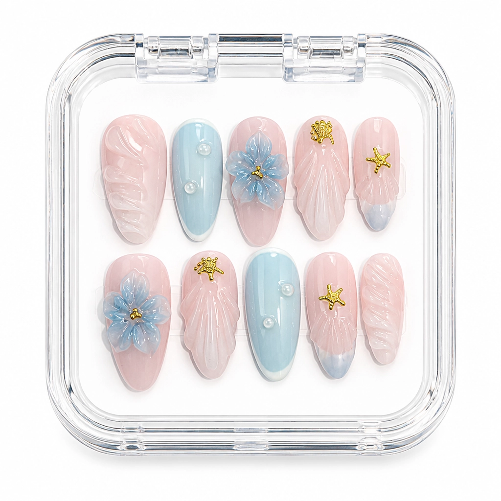 Press-on Nails Wholesale $11.90 Celestial Velvet Bloom by Yabe Vietnam
