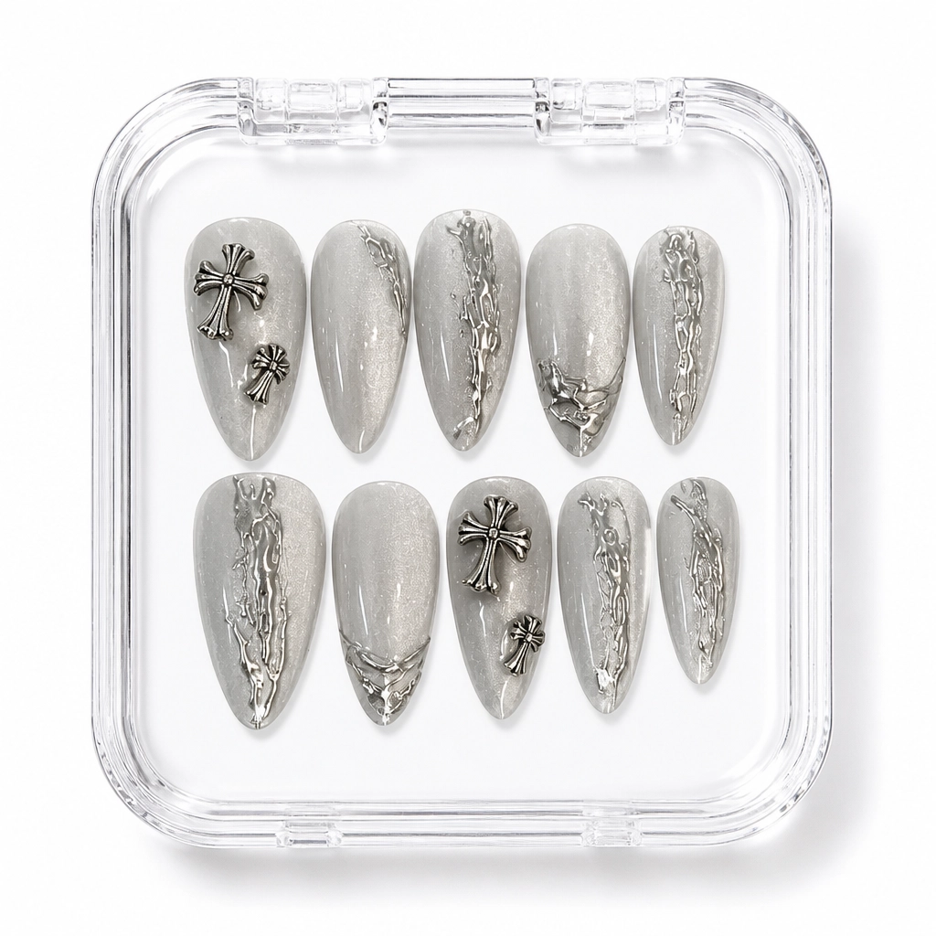 Press-on Nails Wholesale $11.90 Celestial Frost by Yabe Vietnam