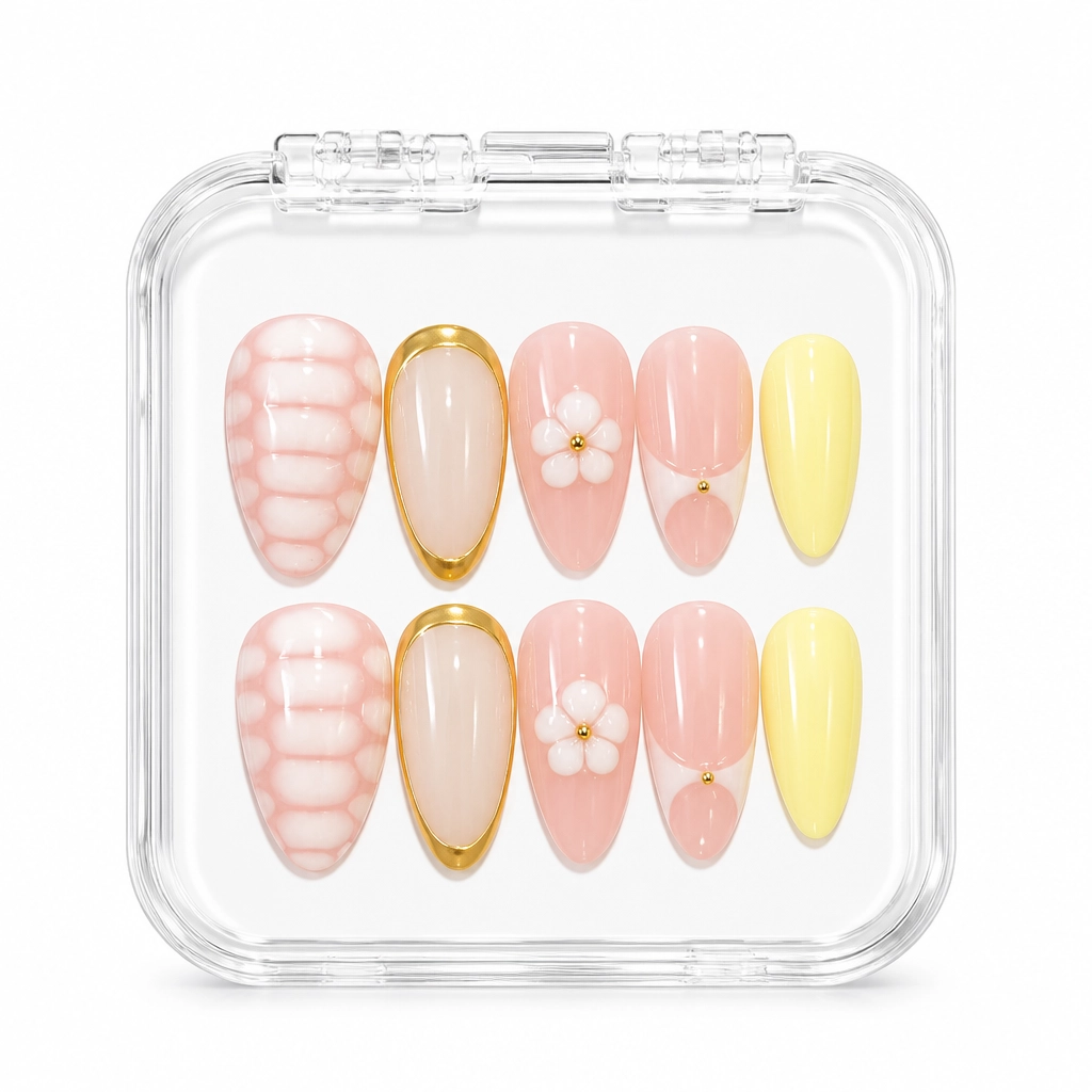Press-on Nails Wholesale $11.90 Blushed Elegance by Yabe Vietnam