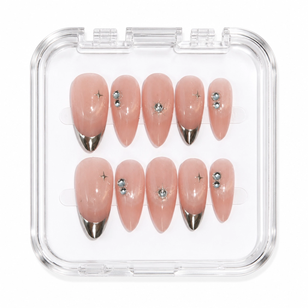 Press-on Nails Wholesale $11.90 Nude Luxe Sparkle by Yabe Vietnam