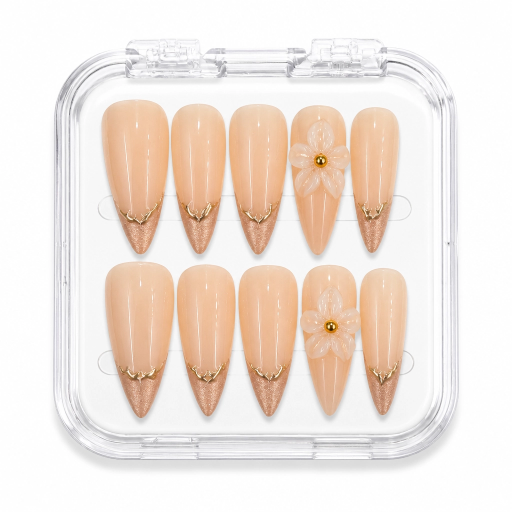 Press-on Nails Wholesale $11.90 Nude Elegance by Yabe Vietnam