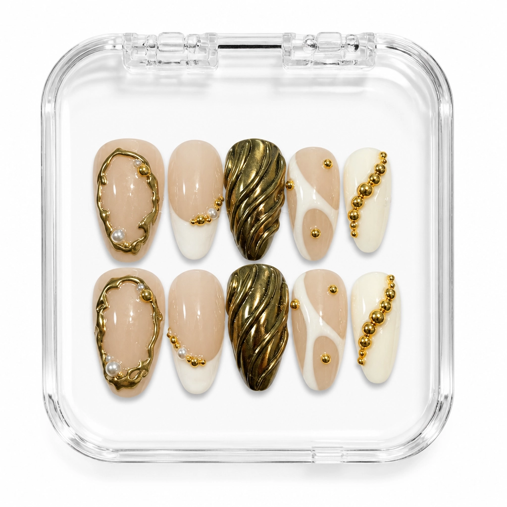 Press-on Nails Wholesale $11.90 Nude Ethereal Luxe by Yabe Vietnam