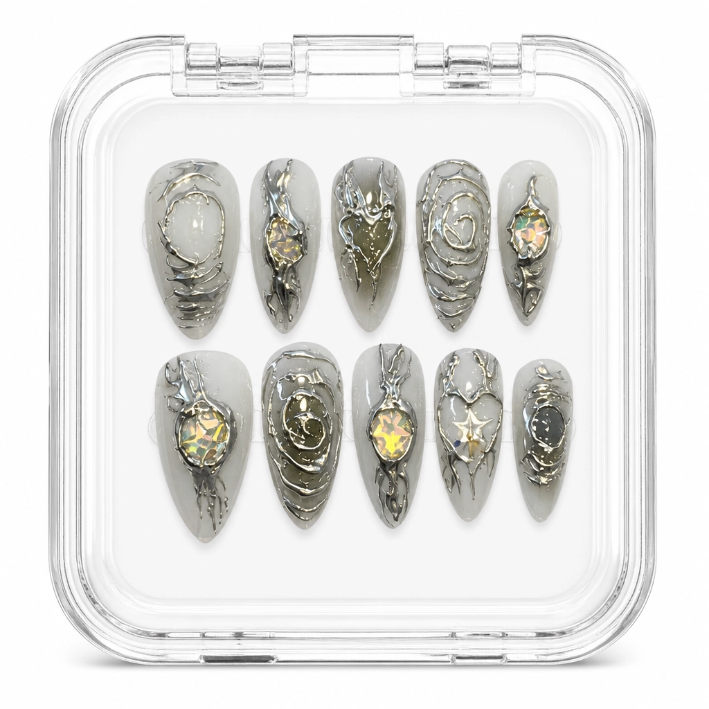 Press-on Nails Wholesale $11.90 Celestial Mosaic by Yabe Vietnam