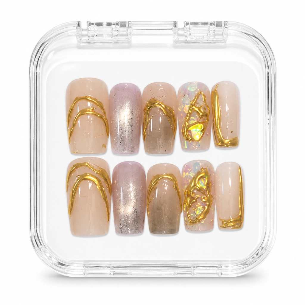 Press-on Nails Wholesale $11.90 Golden Luxe by Yabe Vietnam