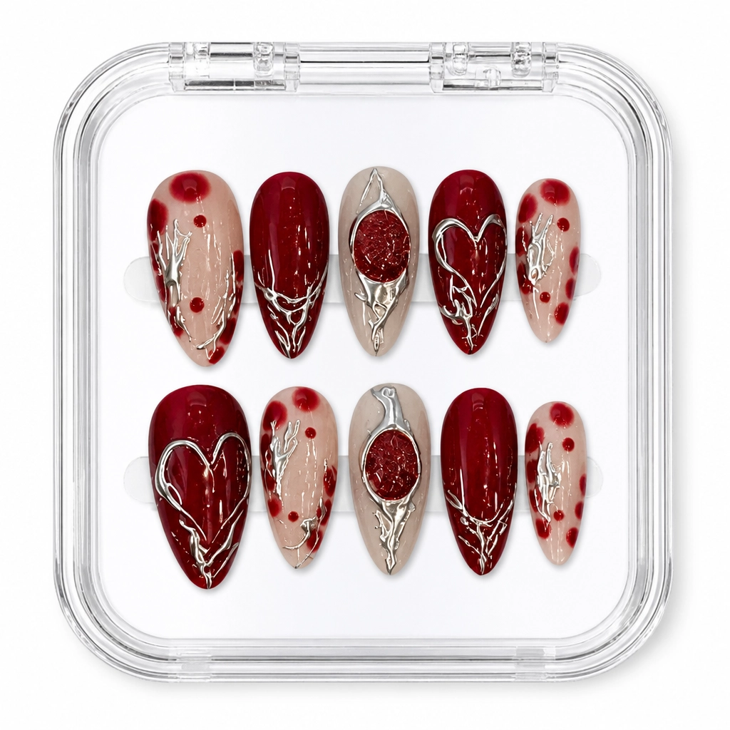 Press-on Nails Wholesale $11.90 Crimson Luxe by Yabe Vietnam