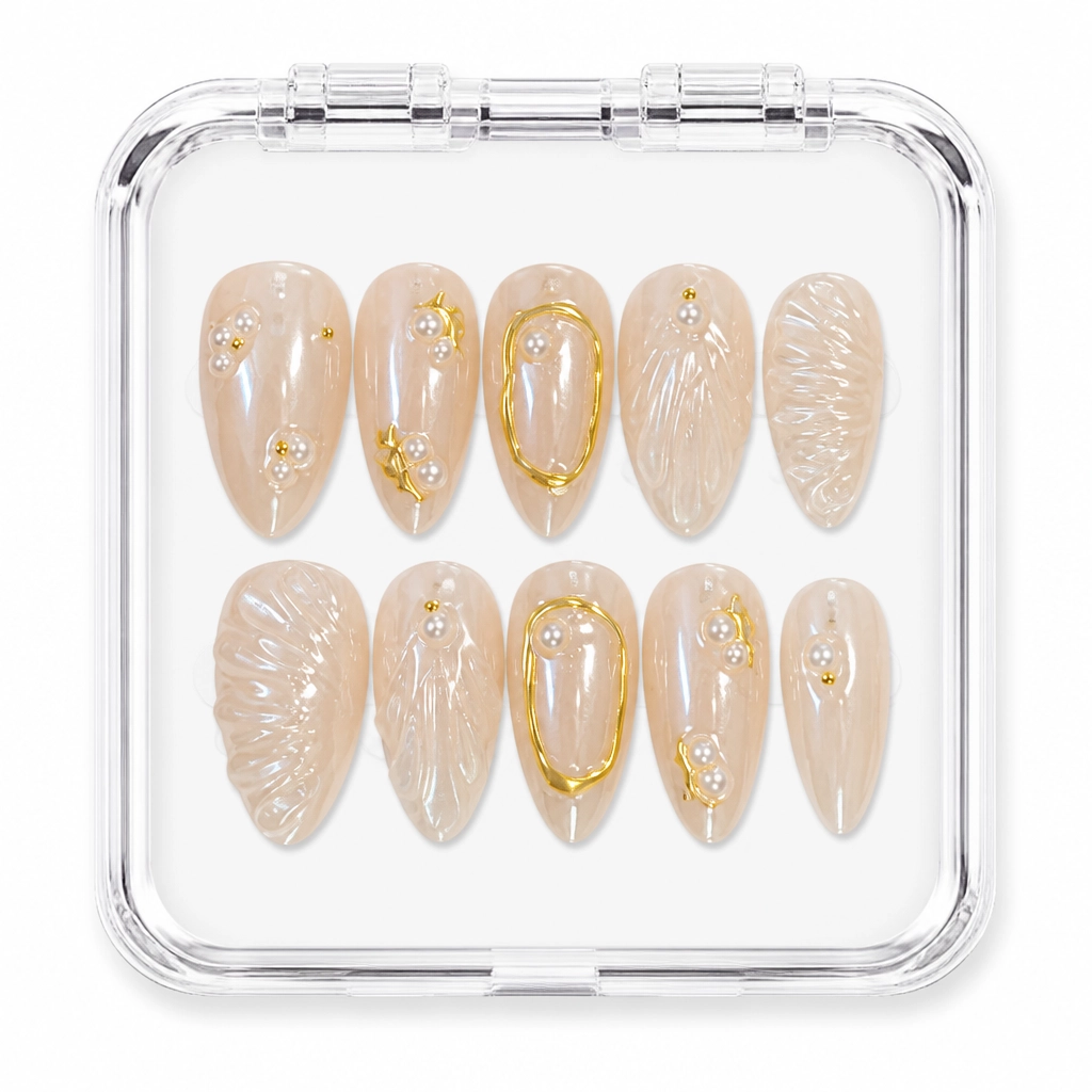 Press-on Nails Wholesale $11.90 Champagne Sparkle by Yabe Vietnam